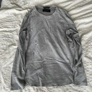 Grey Men’s Wings and Horns long sleeve shirt | Size large